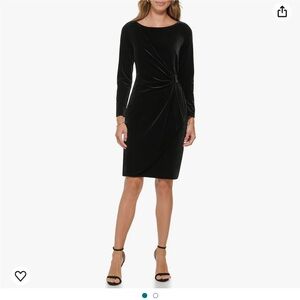 Black velour dress